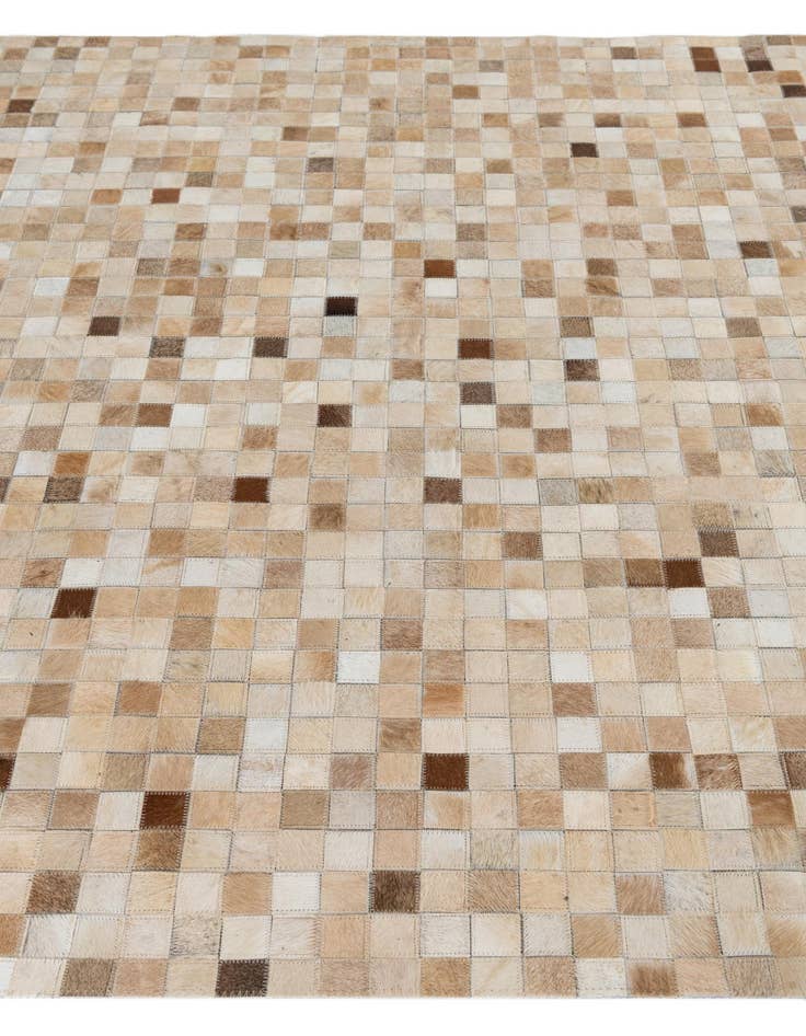 Detail image of  5' 1 x 8' 2 Cowhide Leather Rug