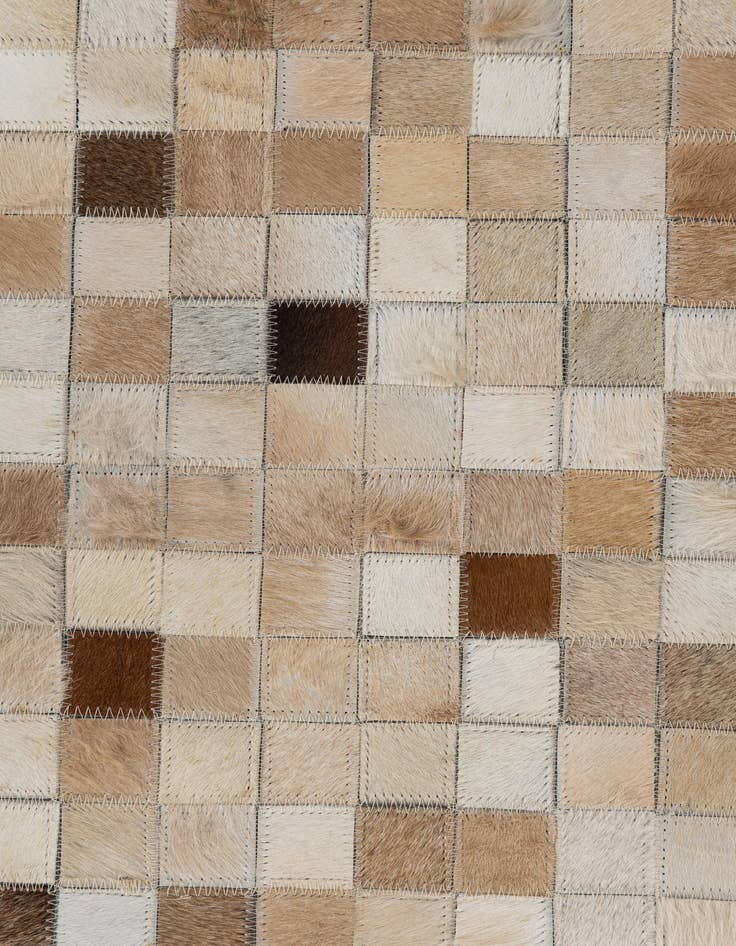 Detail image of  5' 1 x 8' 2 Cowhide Leather Rug