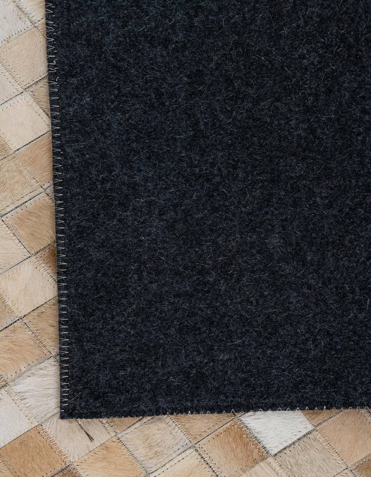 Detail image of  5' 1 x 8' 2 Cowhide Leather Rug