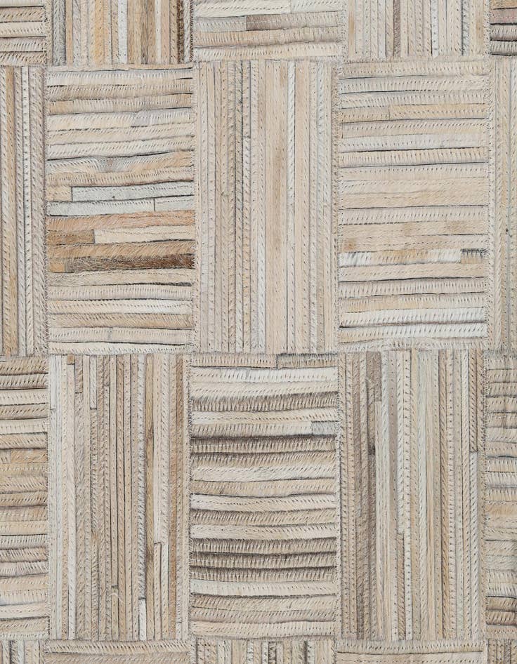 Detail image of  5' x 7' 8 Cowhide Leather Rug