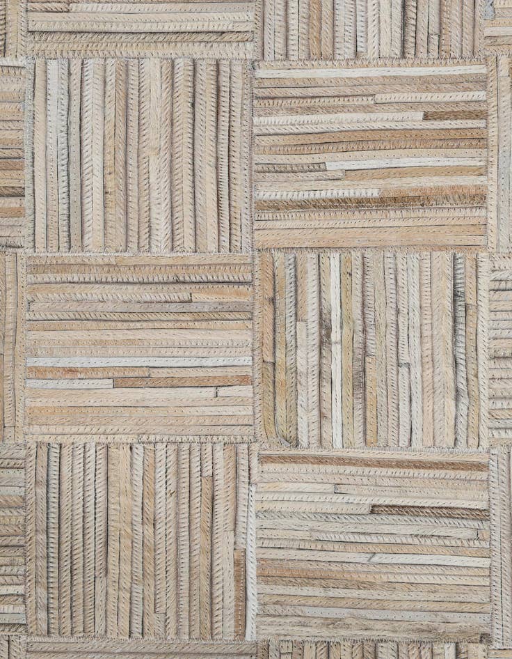 Detail image of  5' x 7' 8 Cowhide Leather Rug