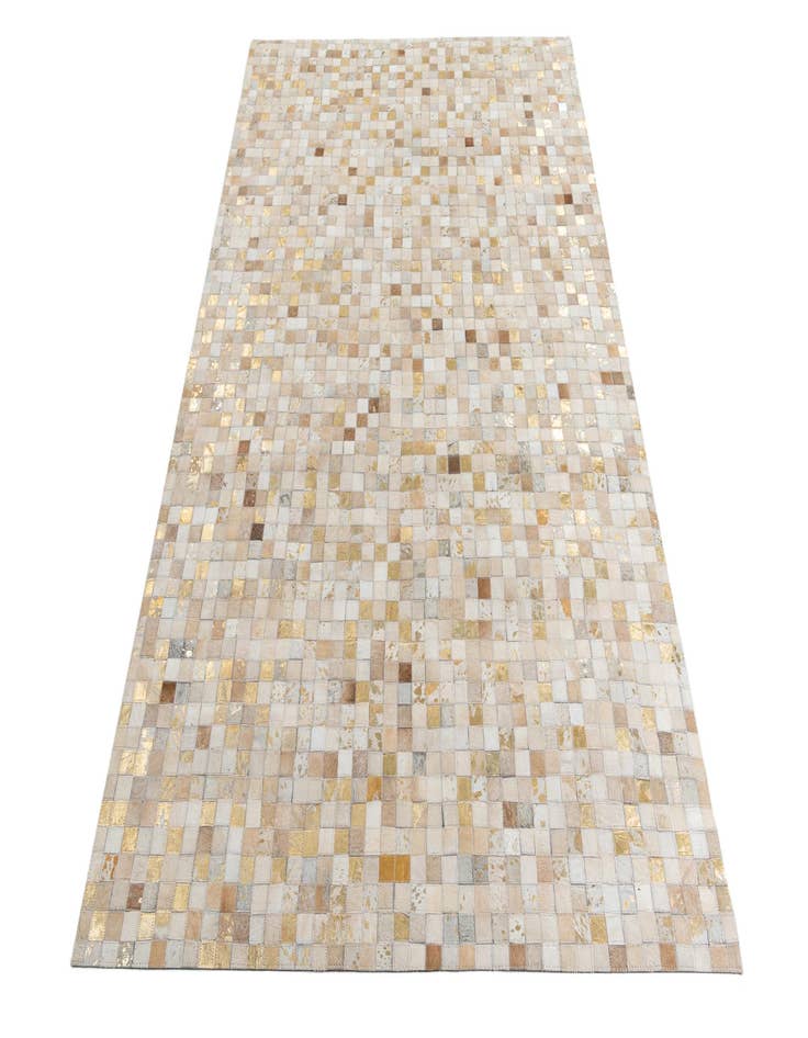 Detail image of  5' 1 x 7' 10 Cowhide Leather Rug