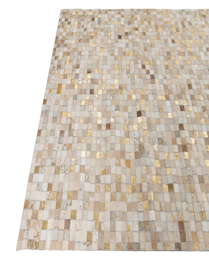 Detail image of  5' 1 x 7' 10 Cowhide Leather Rug