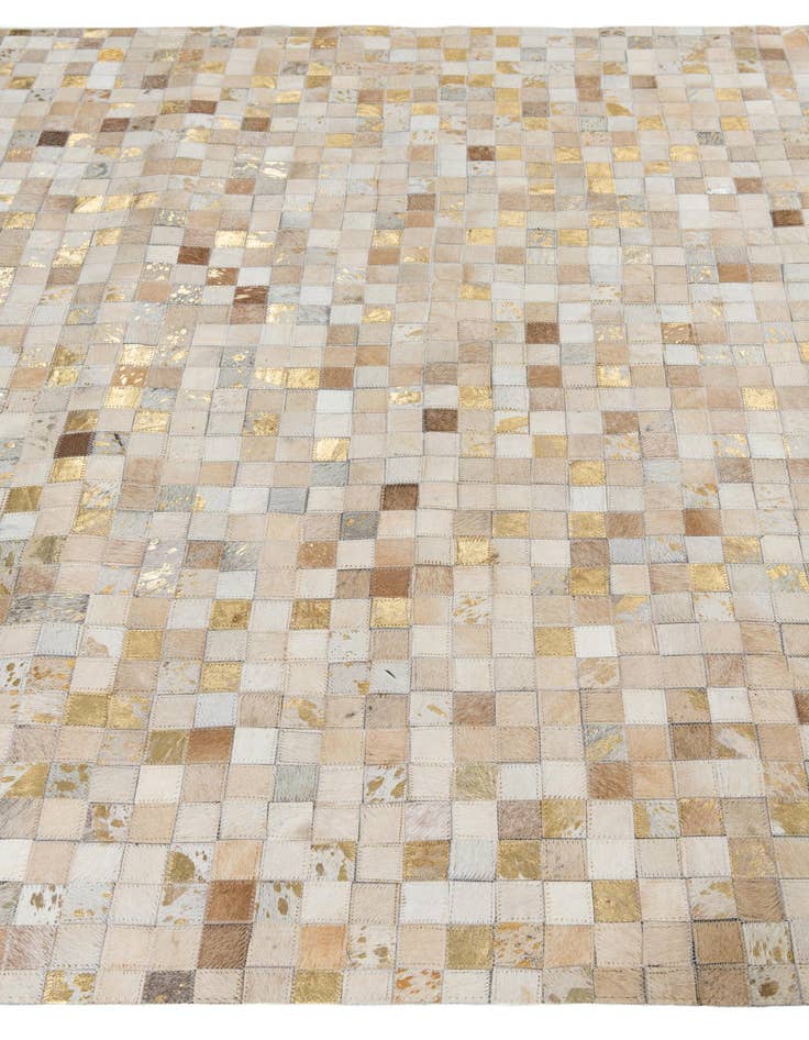 Detail image of  5' 1 x 7' 10 Cowhide Leather Rug