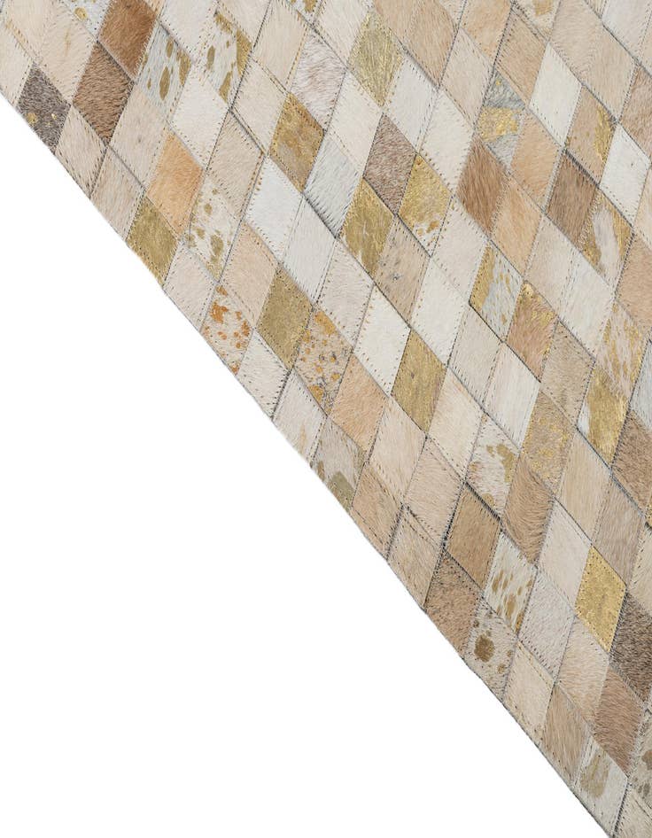 Detail image of  5' 1 x 7' 10 Cowhide Leather Rug