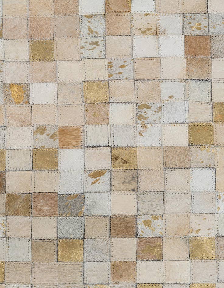 Detail image of  5' 1 x 7' 10 Cowhide Leather Rug