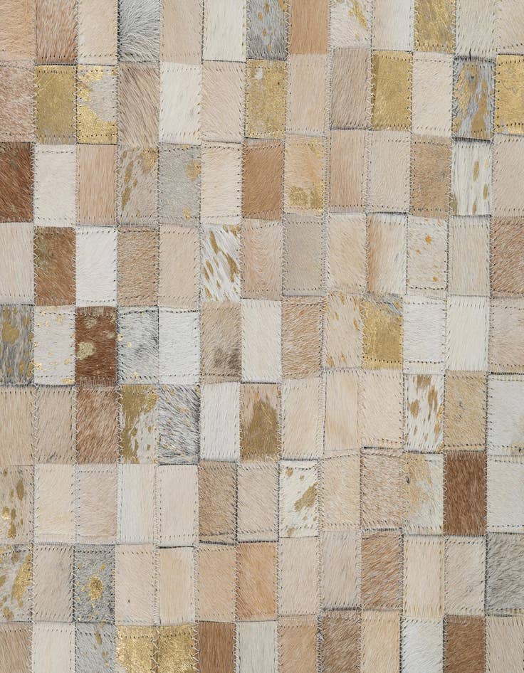 Detail image of  5' 1 x 7' 10 Cowhide Leather Rug