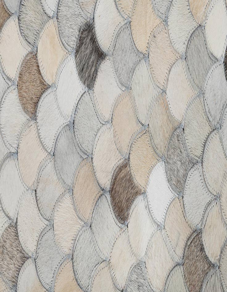 Detail image of  5' 1 x 7' 10 Cowhide Leather Rug