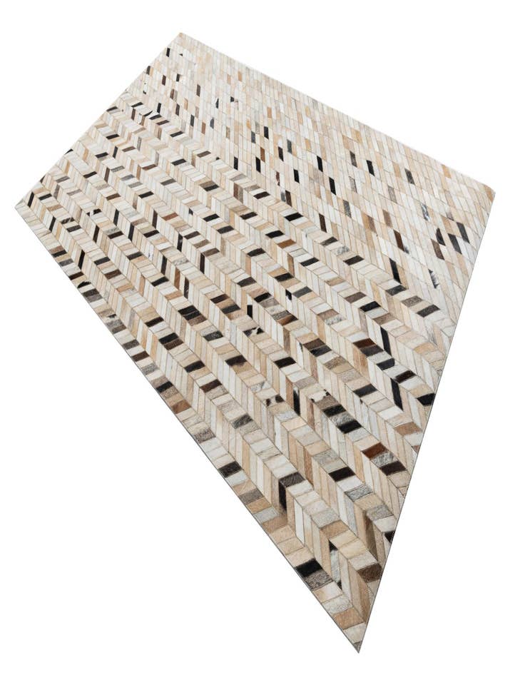 Detail image of  4' 9 x 7' 10 Cowhide Leather Rug