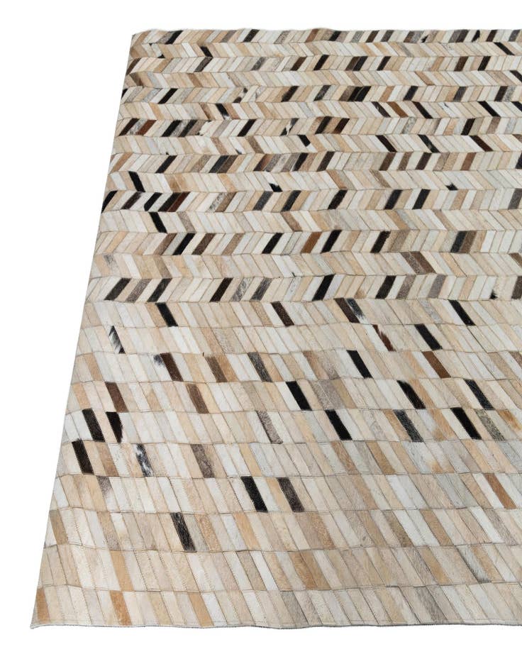 Detail image of  4' 9 x 7' 10 Cowhide Leather Rug