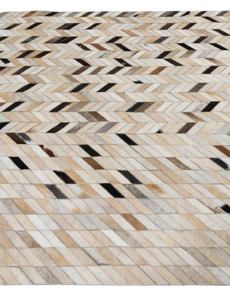 Detail image of  4' 9 x 7' 10 Cowhide Leather Rug