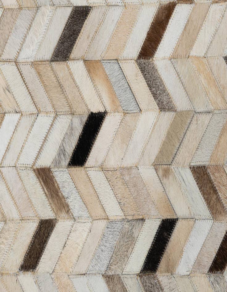 Detail image of  4' 9 x 7' 10 Cowhide Leather Rug