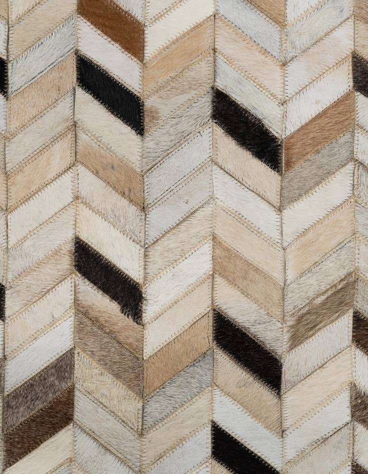 Detail image of  4' 9 x 7' 10 Cowhide Leather Rug