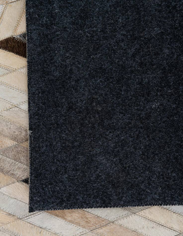 Detail image of  4' 9 x 7' 10 Cowhide Leather Rug