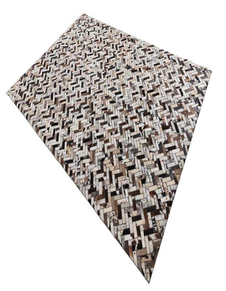 Detail image of  5' 3 x 7' 10 Cowhide Leather Rug