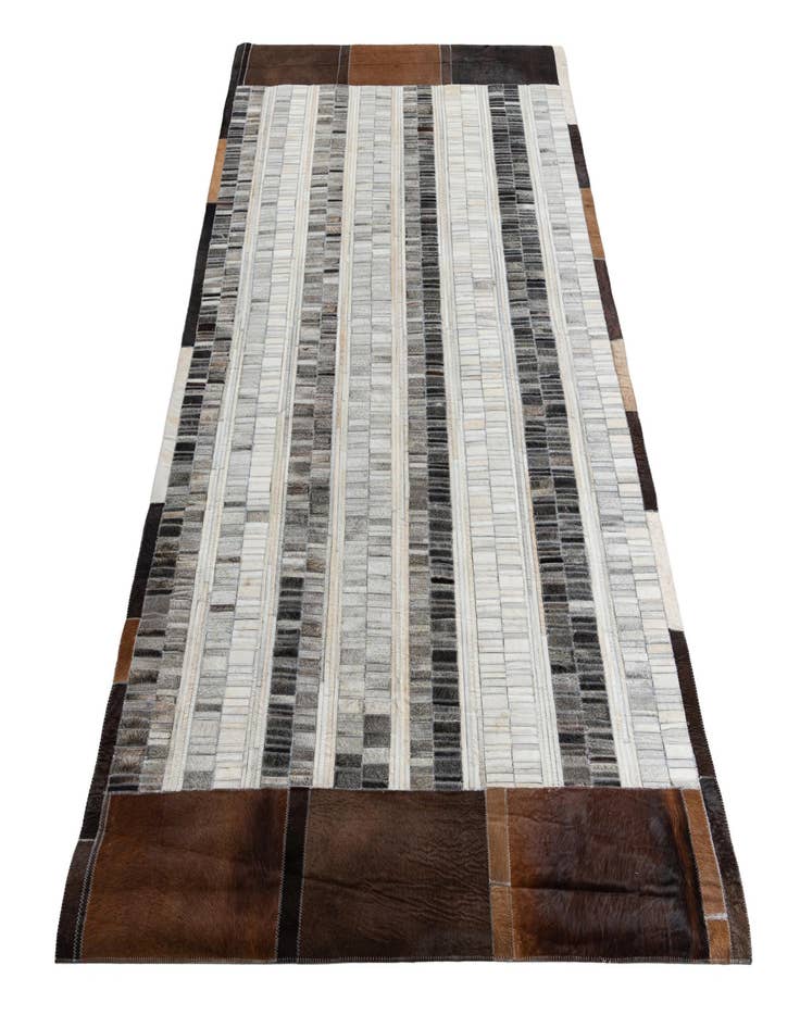 Detail image of  5' 2 x 7' 9 Cowhide Leather Rug