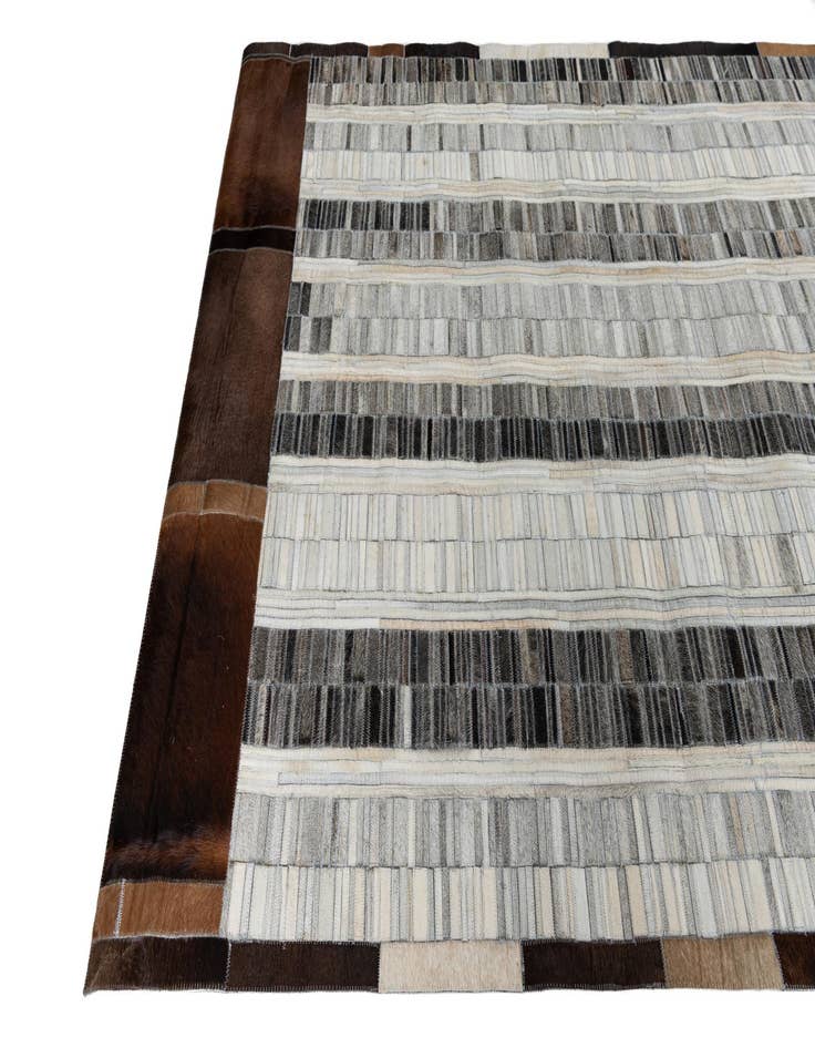 Detail image of  5' 2 x 7' 9 Cowhide Leather Rug