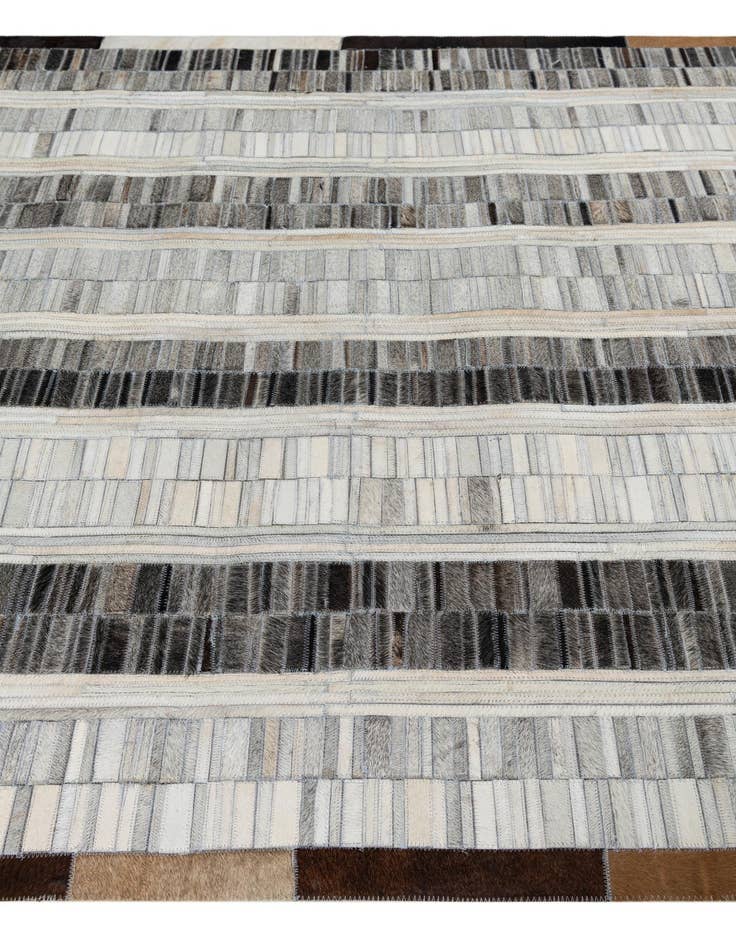 Detail image of  5' 2 x 7' 9 Cowhide Leather Rug