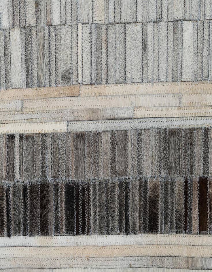 Detail image of  5' 2 x 7' 9 Cowhide Leather Rug