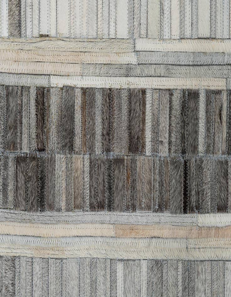 Detail image of  5' 2 x 7' 9 Cowhide Leather Rug