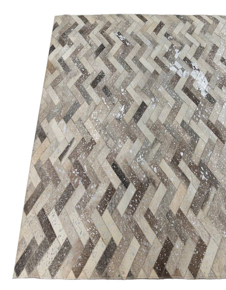 Detail image of  5' x 7' 10 Cowhide Leather Rug