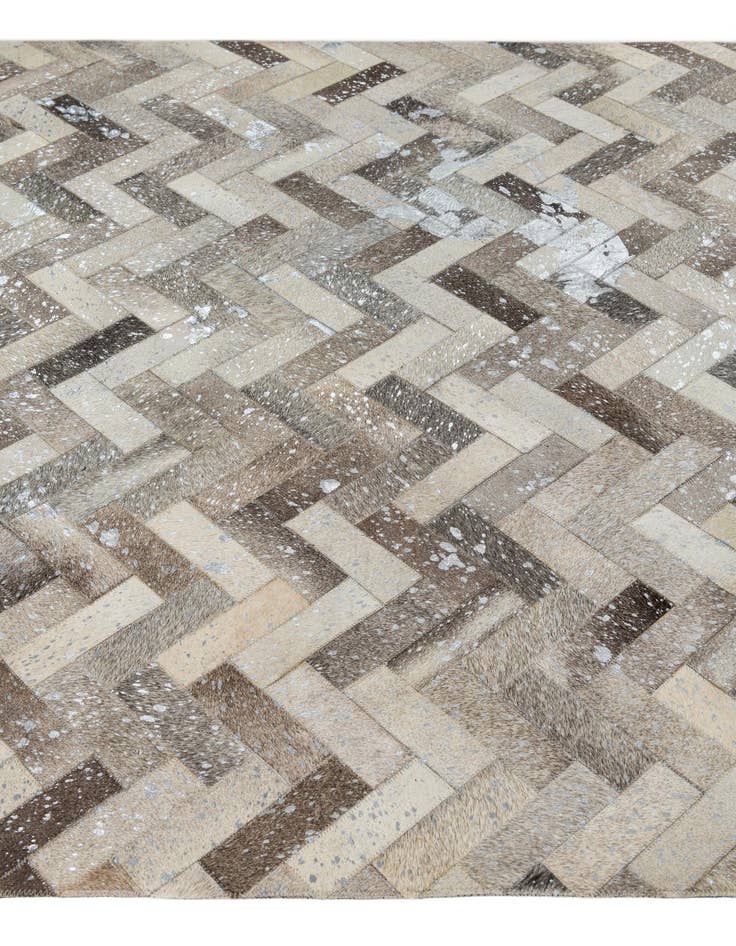 Detail image of  5' x 7' 10 Cowhide Leather Rug