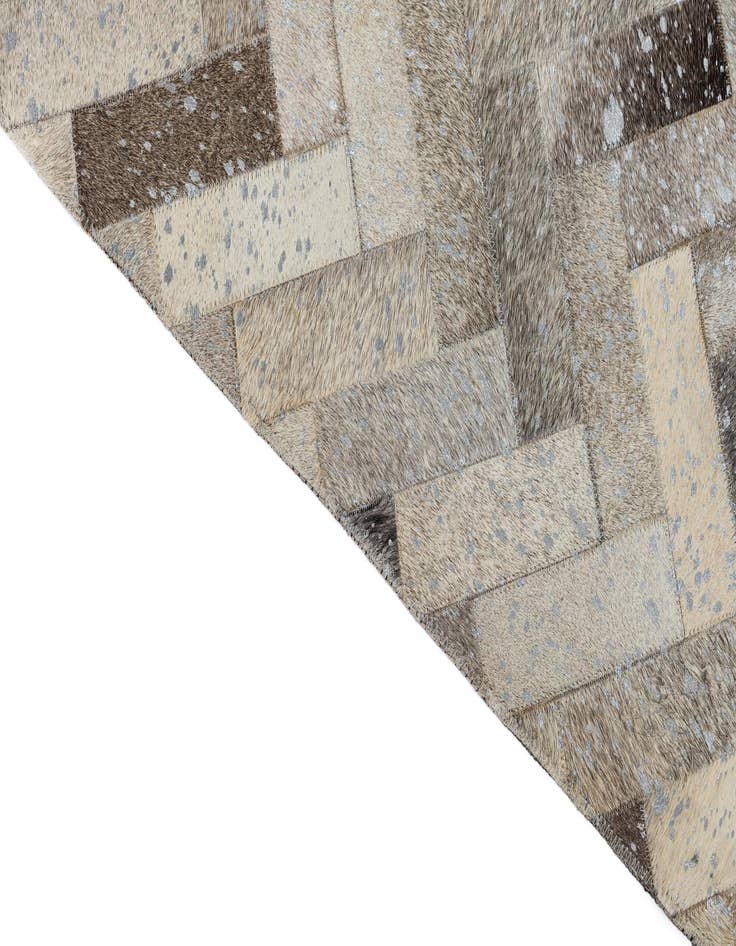 Detail image of  5' x 7' 10 Cowhide Leather Rug