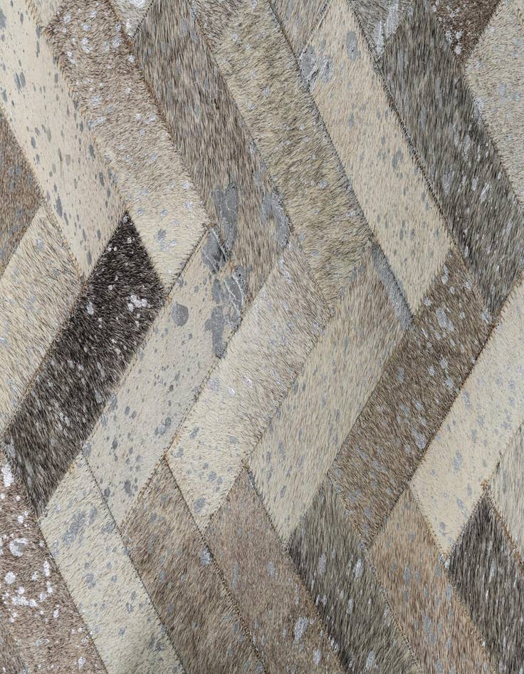 Detail image of  5' x 7' 10 Cowhide Leather Rug