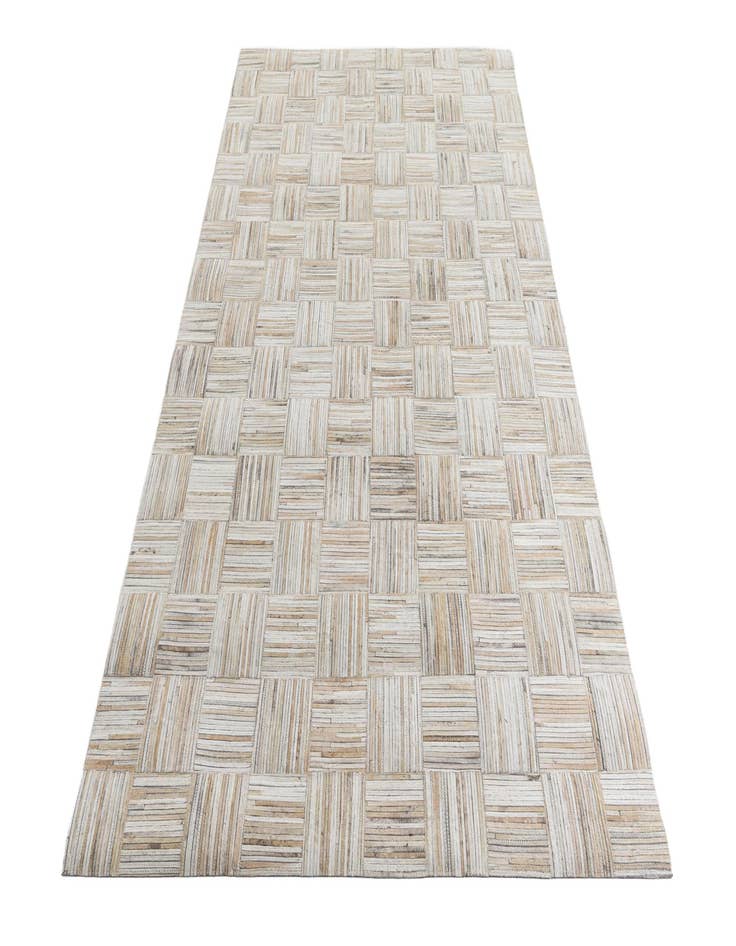 Detail image of  4' 10 x 7' 6 Cowhide Leather Rug