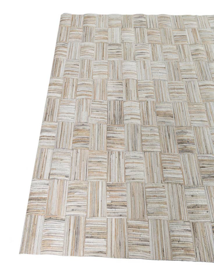 Detail image of  4' 10 x 7' 6 Cowhide Leather Rug