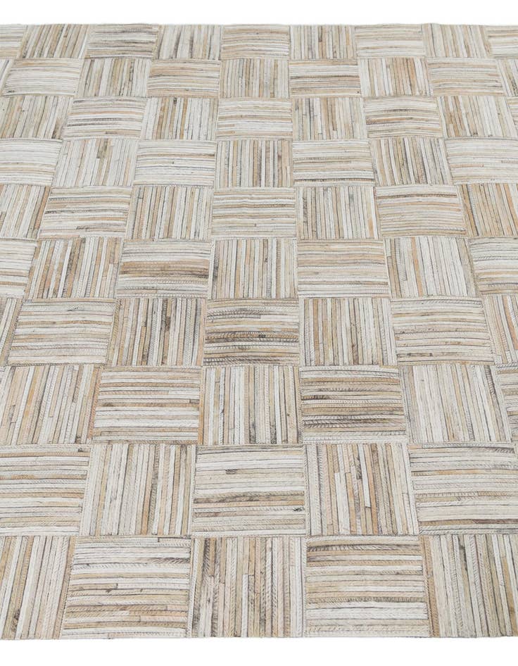 Detail image of  4' 10 x 7' 6 Cowhide Leather Rug