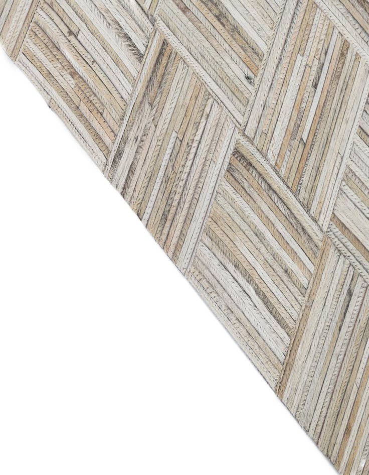 Detail image of  4' 10 x 7' 6 Cowhide Leather Rug