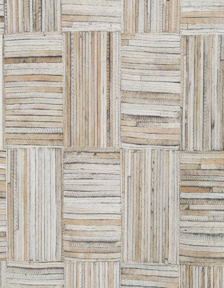 Detail image of  4' 10 x 7' 6 Cowhide Leather Rug