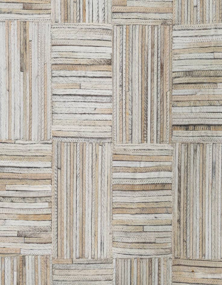 Detail image of  4' 10 x 7' 6 Cowhide Leather Rug