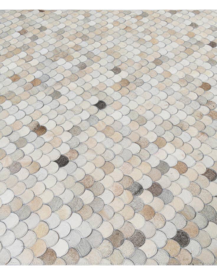 Detail image of  5' 2 x 8' 4 Cowhide Leather Rug