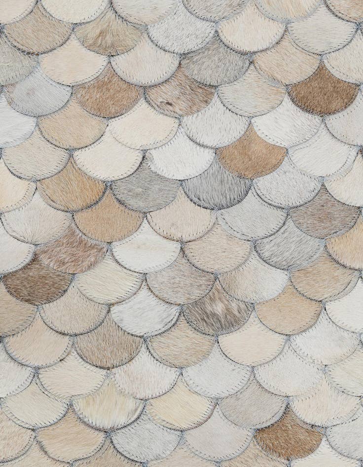 Detail image of  5' 2 x 8' 4 Cowhide Leather Rug