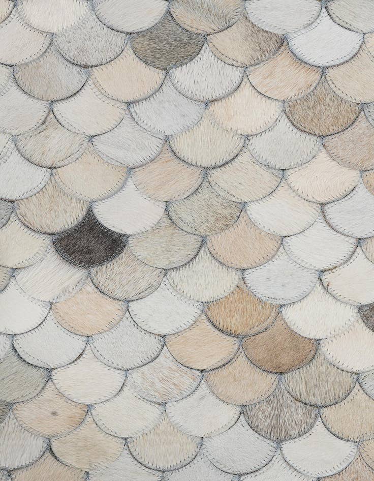 Detail image of  5' 2 x 8' 4 Cowhide Leather Rug