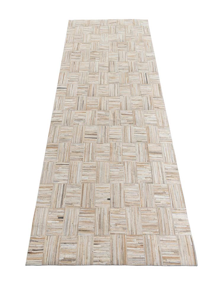 Detail image of  4' 10 x 7' 9 Cowhide Leather Rug