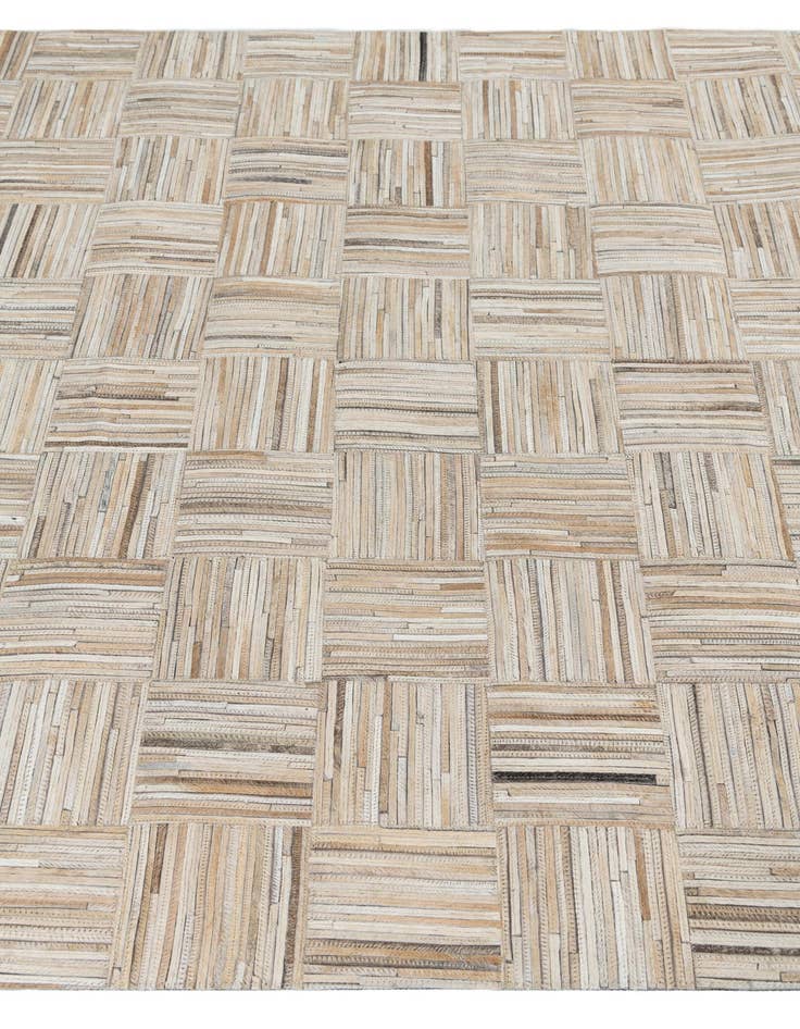 Detail image of  4' 10 x 7' 9 Cowhide Leather Rug