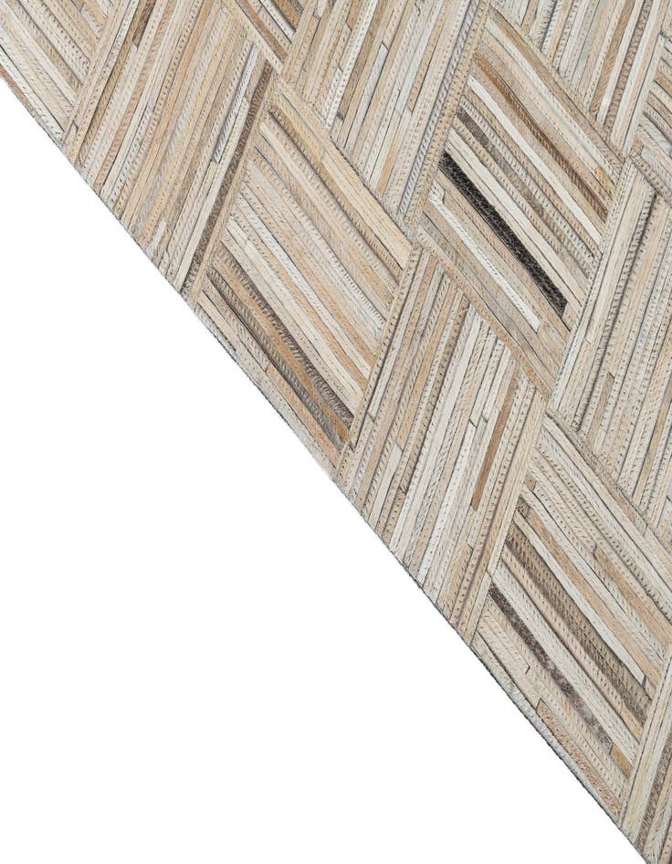 Detail image of  4' 10 x 7' 9 Cowhide Leather Rug