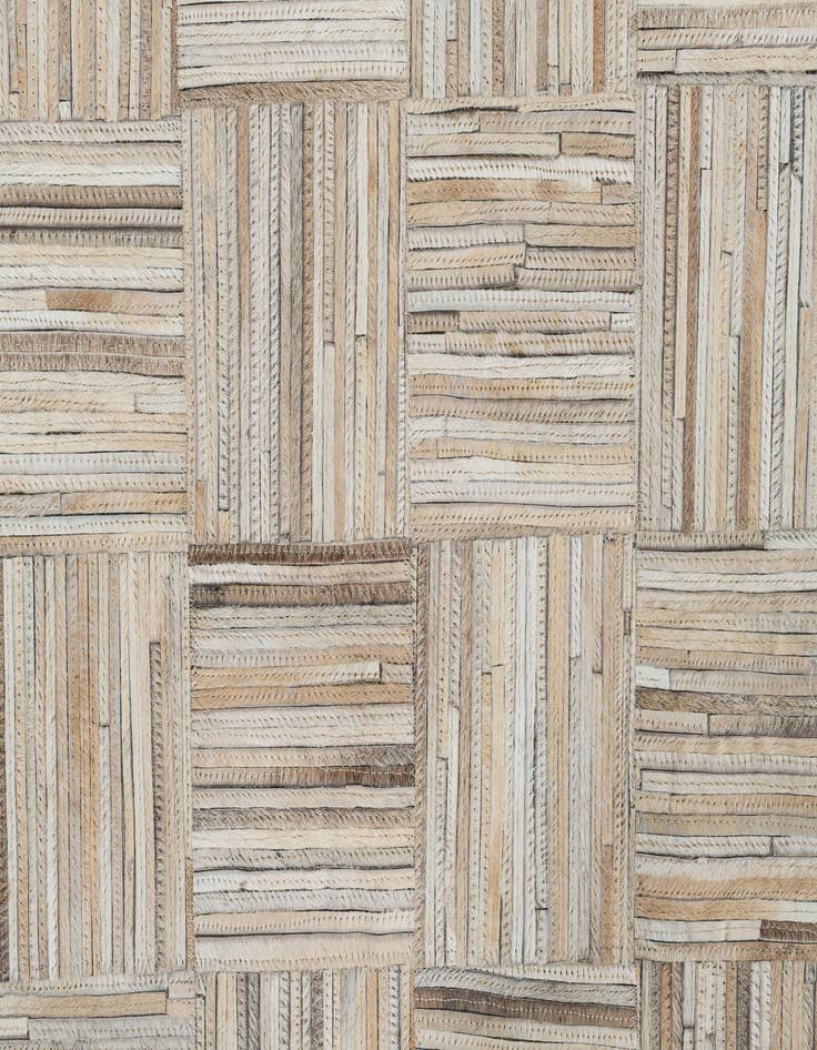 Detail image of  4' 10 x 7' 9 Cowhide Leather Rug