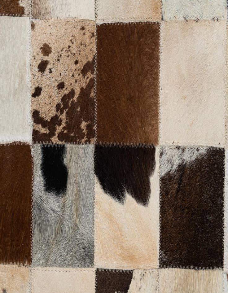Detail image of  5' x 7' 9 Cowhide Leather Rug