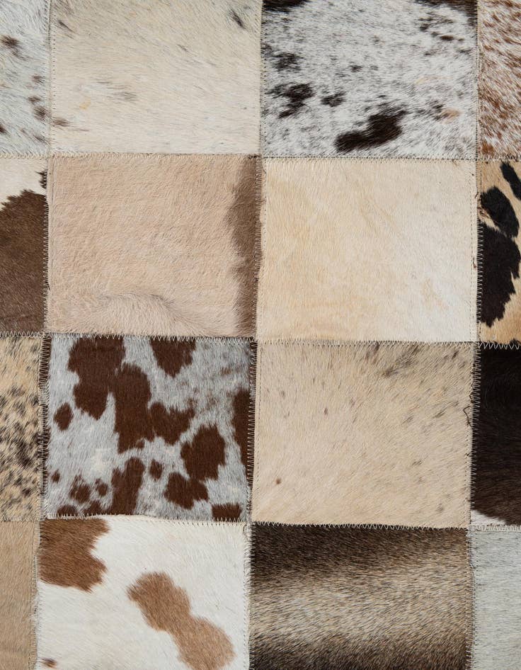 Detail image of  5' x 7' 9 Cowhide Leather Rug
