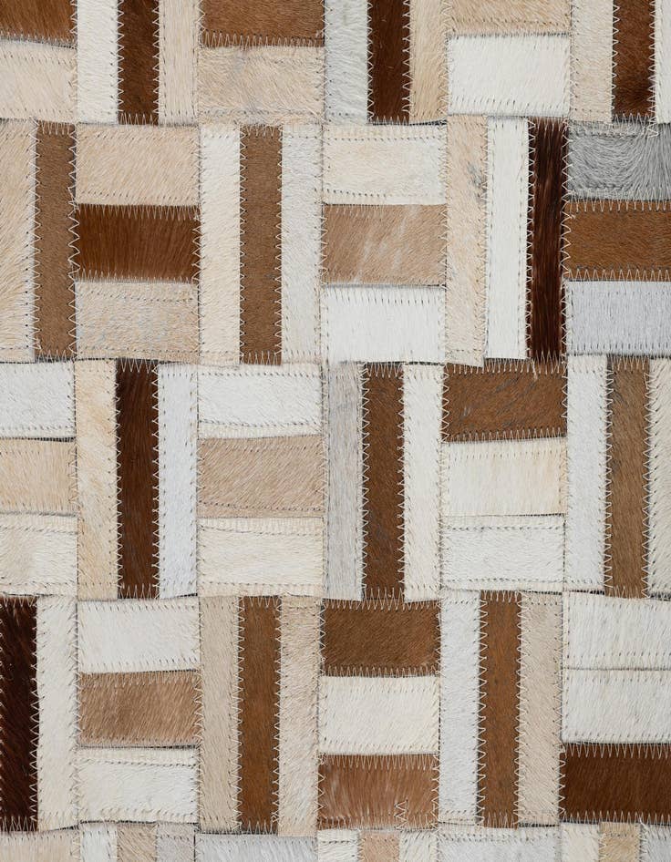 Detail image of  5' 1 x 8' Cowhide Leather Rug