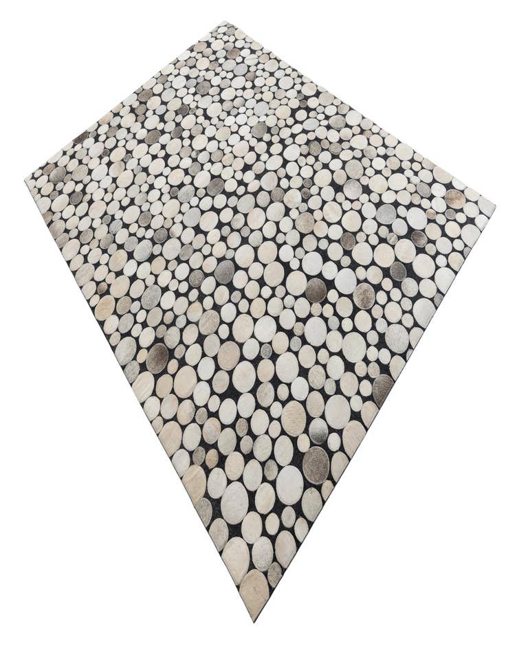 Detail image of  5' 4 x 7' 1 Cowhide Leather Rug