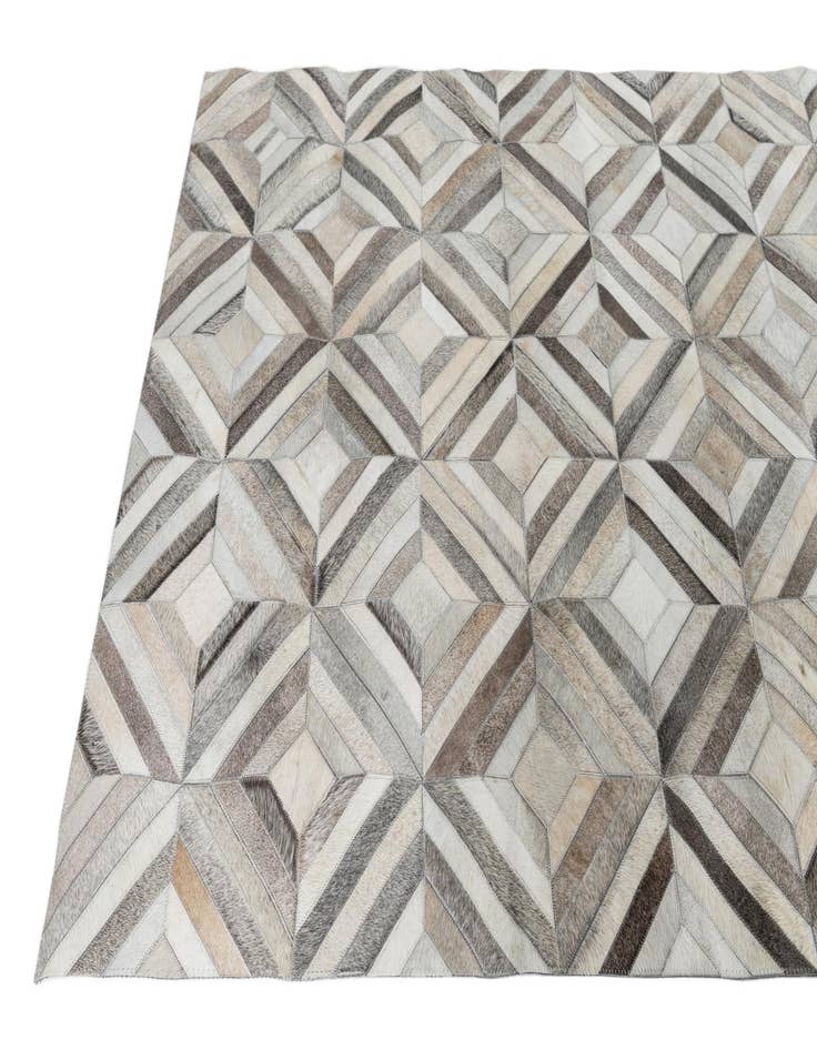 Detail image of 4' 6 x 7' 1 Cowhide Leather Rug