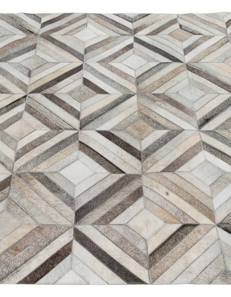 Detail image of 4' 6 x 7' 1 Cowhide Leather Rug