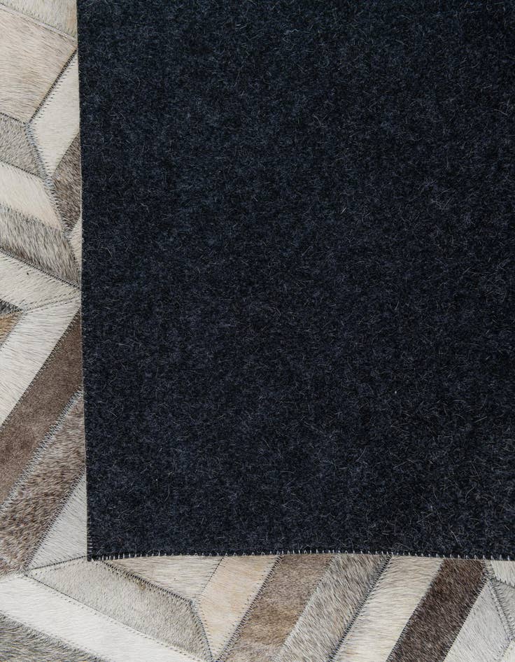 Detail image of 4' 6 x 7' 1 Cowhide Leather Rug