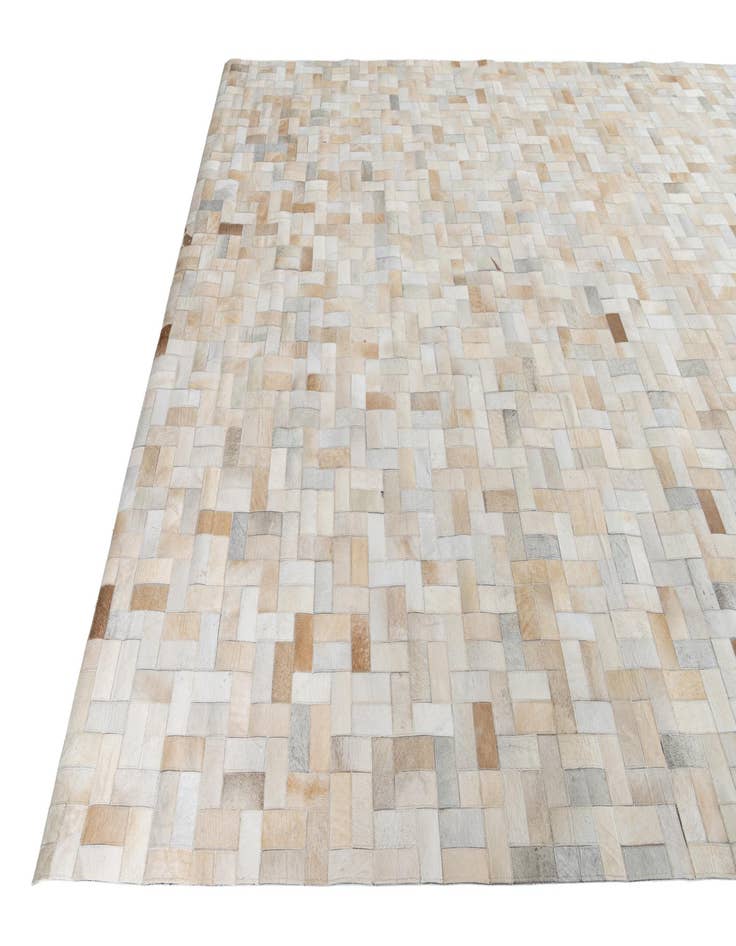 Detail image of  8' 1 x 10' Cowhide Leather Rug