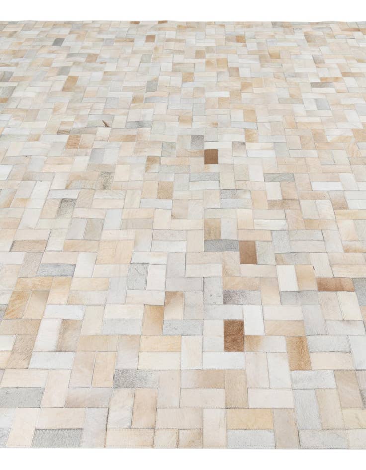 Detail image of  8' 1 x 10' Cowhide Leather Rug